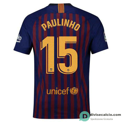 Maglia Barcelona Gara Home 15#PAULINHO 2018-2019