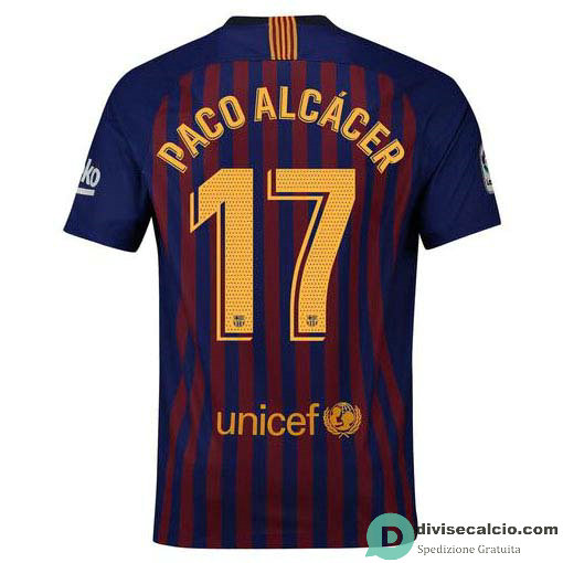 Maglia Barcelona Gara Home 17#PACO ALCACER 2018-2019