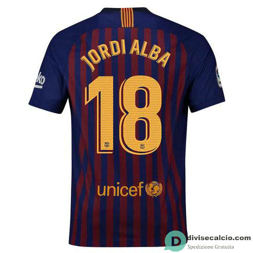 Maglia Barcelona Gara Home 18#JORDI ALBA 2018-2019