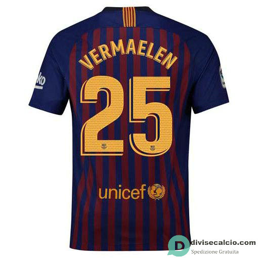 Maglia Barcelona Gara Home 25#VERMAELEN 2018-2019