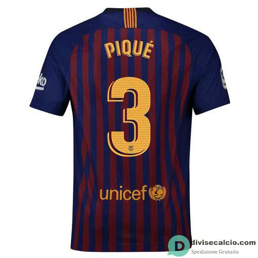 Maglia Barcelona Gara Home 3#PIQUE 2018-2019