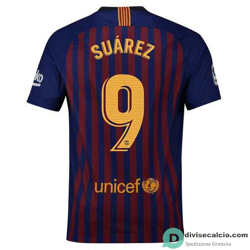 Maglia Barcelona Gara Home 9#SUAREZ 2018-2019