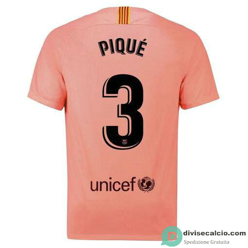 Maglia Barcelona Gara Third 3#PIQUE 2018-2019