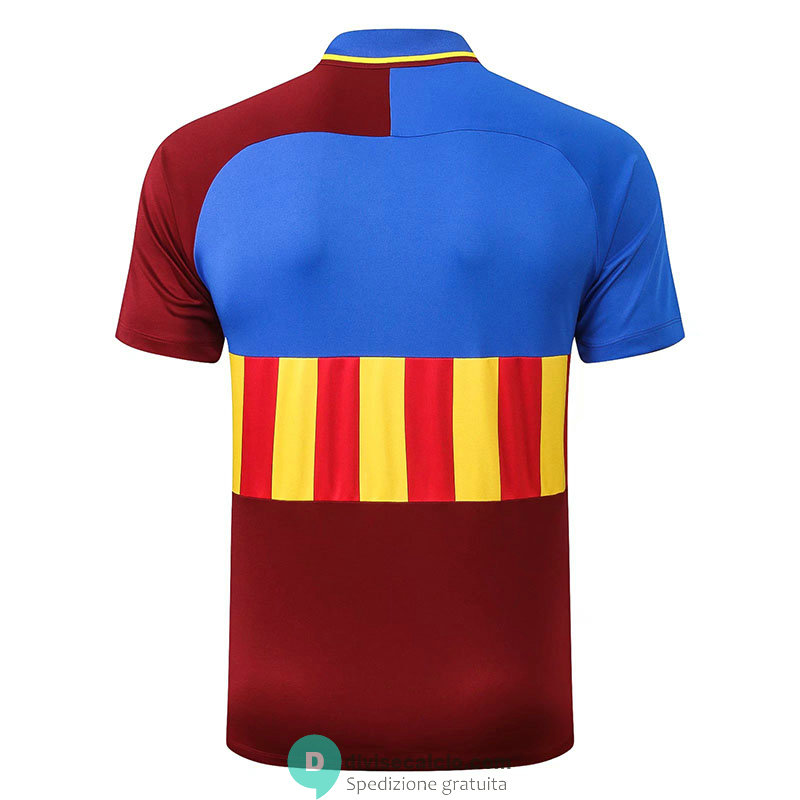 Maglia Barcelona Polo Blue Red 2020/2021