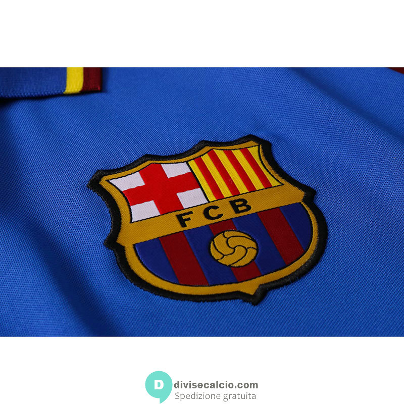 Maglia Barcelona Polo Blue Red 2020/2021