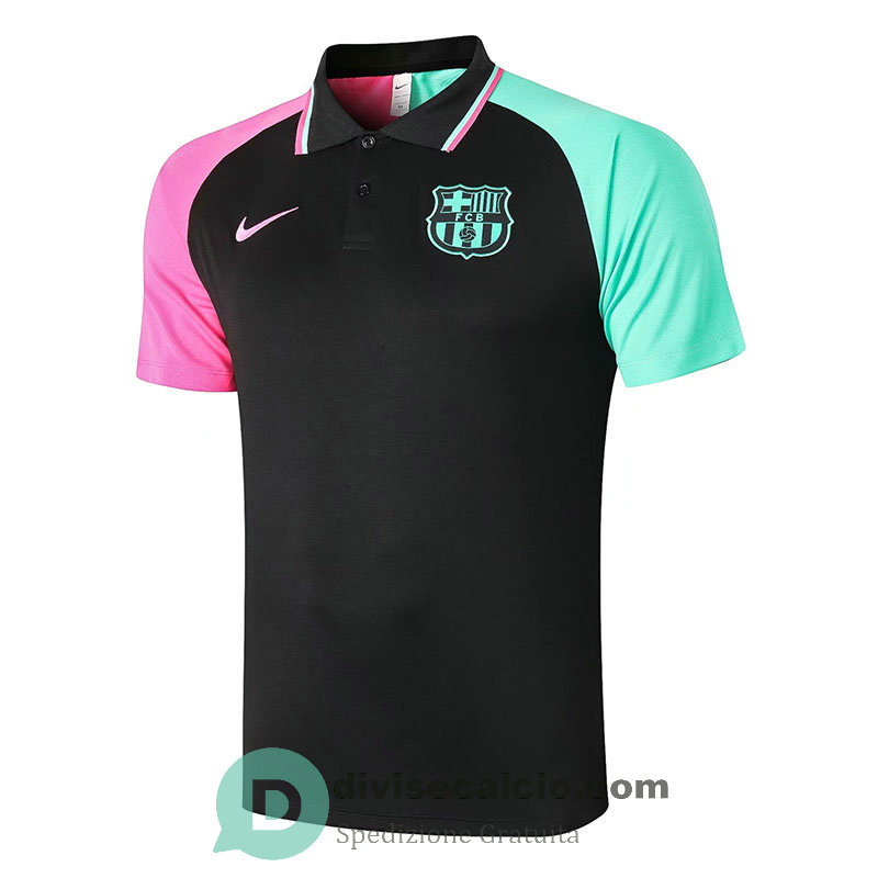 Maglia Barcelona Polo Purple Black Green 2020/2021