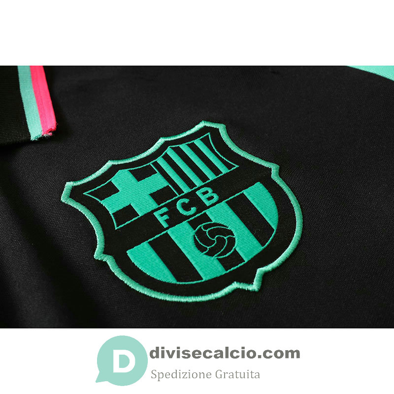 Maglia Barcelona Polo Purple Black Green 2020/2021