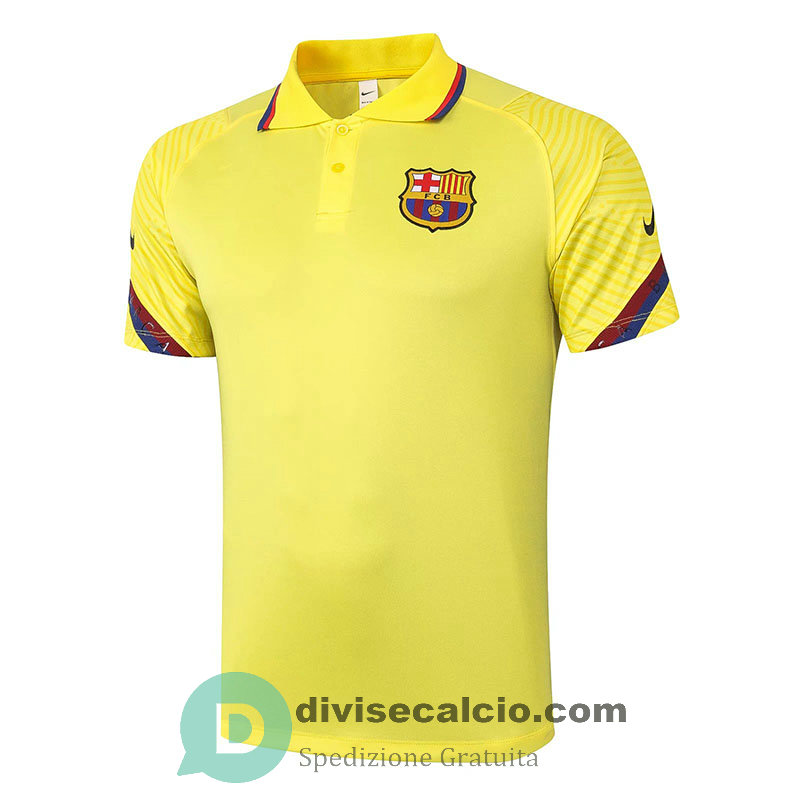 Maglia Barcelona Polo Yellow 2020/2021