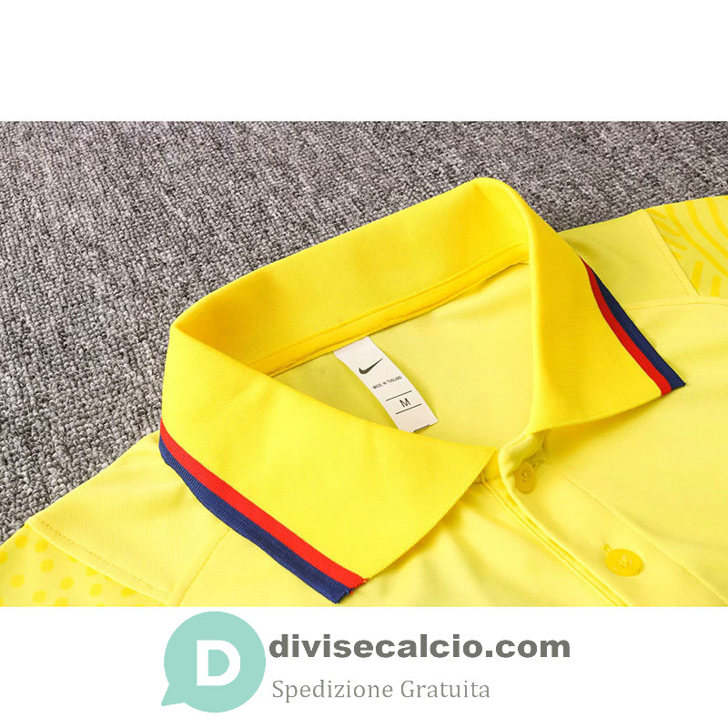 Maglia Barcelona Polo Yellow 2020/2021