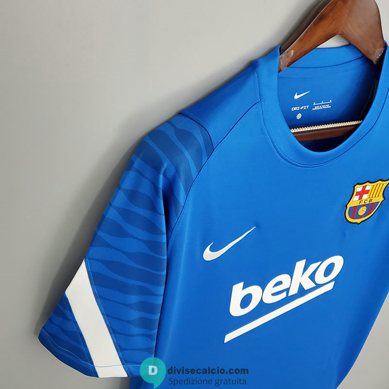 Maglia Barcelona Training Blue II 2021/2022