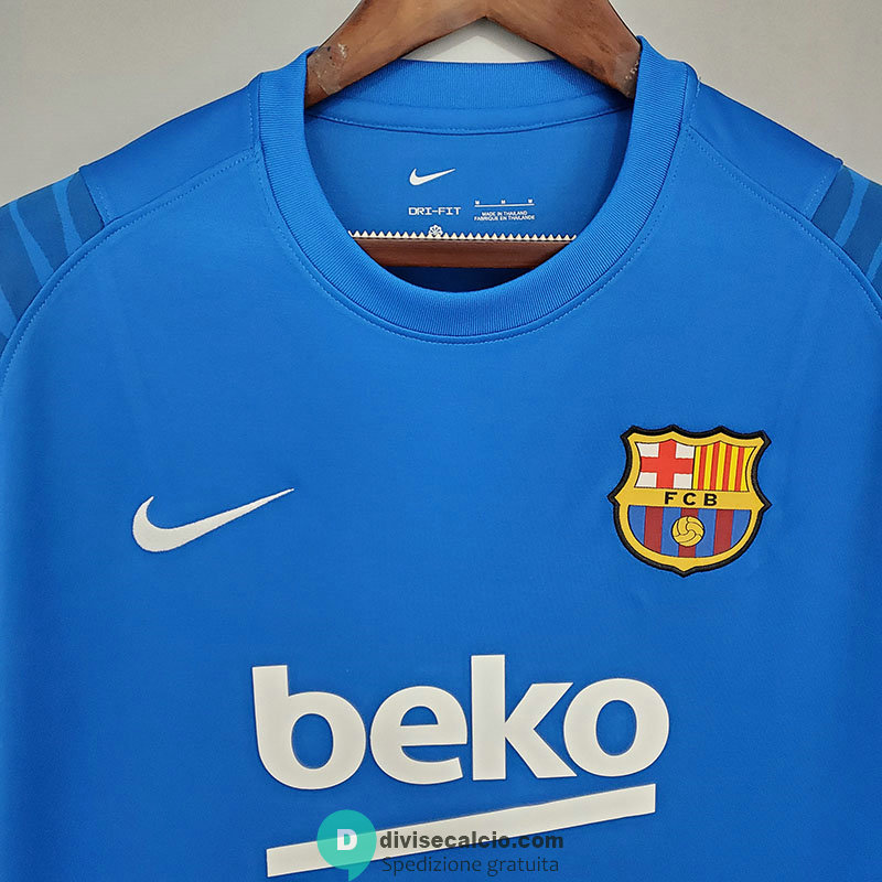 Maglia Barcelona Training Blue II 2021/2022