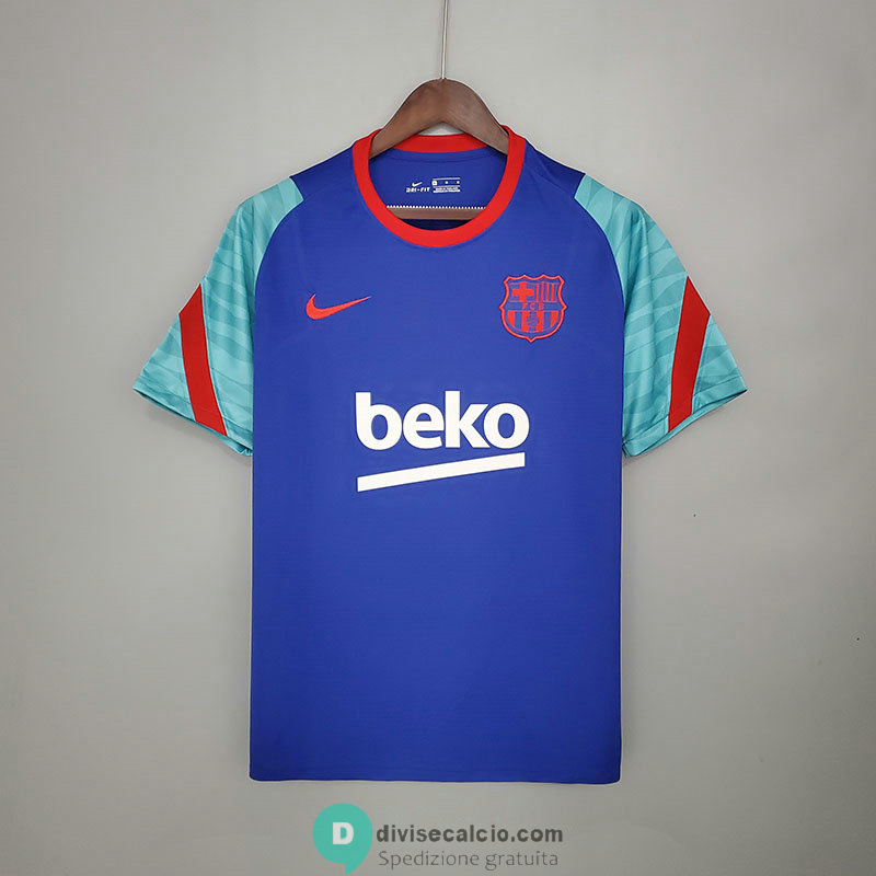 Maglia Barcelona Training Blue Red Green 2021/2022