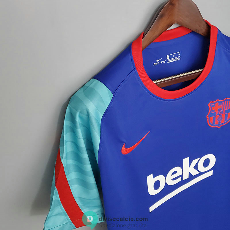 Maglia Barcelona Training Blue Red Green 2021/2022