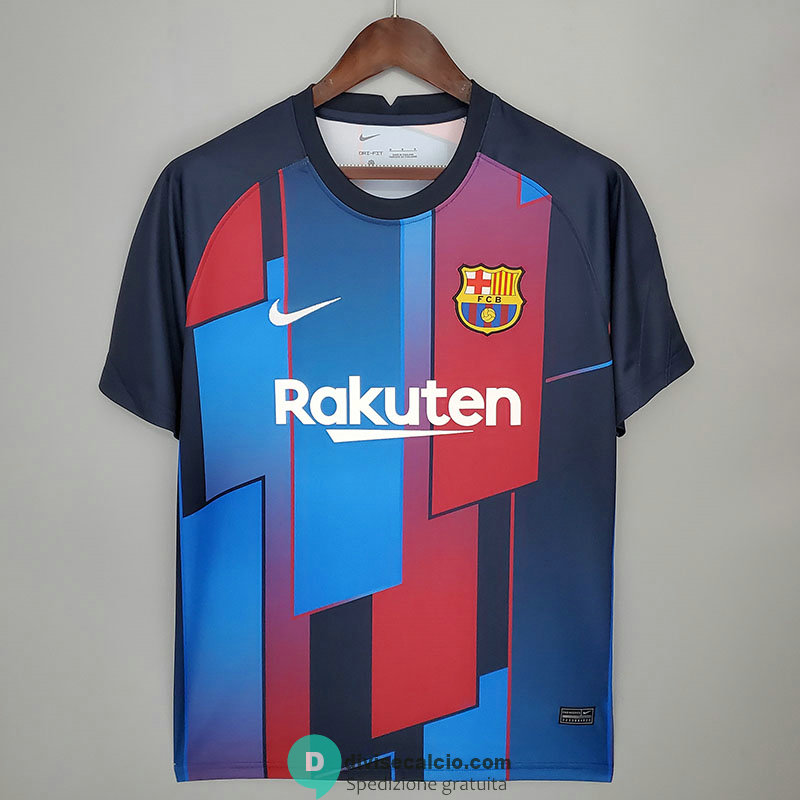 Maglia Barcelona Training Blue Red II 2021/2022