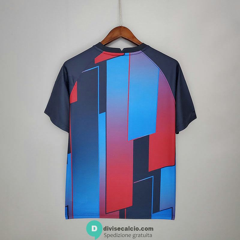 Maglia Barcelona Training Blue Red II 2021/2022