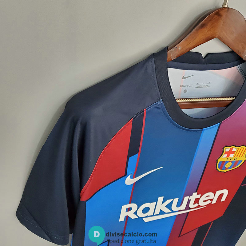 Maglia Barcelona Training Blue Red II 2021/2022