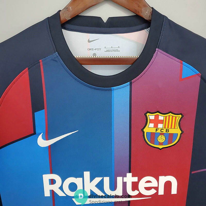 Maglia Barcelona Training Blue Red II 2021/2022