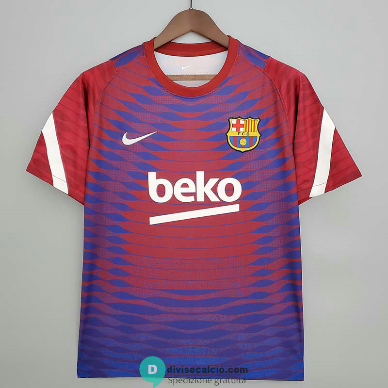 Maglia Barcelona Training Blue Red IV 2021/2022