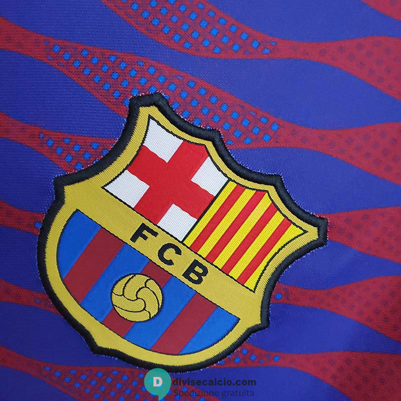 Maglia Barcelona Training Blue Red IV 2021/2022