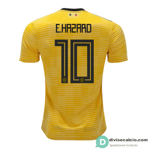 Maglia Belgio Gara Away 10#E.HAZARD 2018