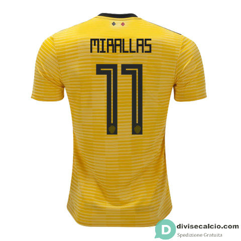 Maglia Belgio Gara Away 11#MIRALLAS 2018