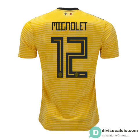 Maglia Belgio Gara Away 12#MIGNOLET 2018