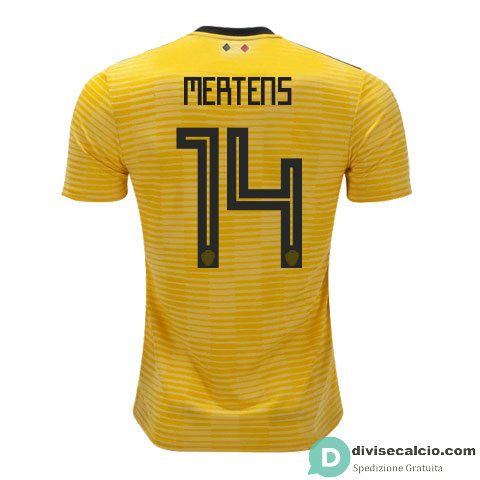 Maglia Belgio Gara Away 14#MERTENS 2018