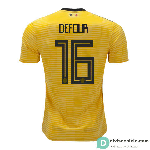 Maglia Belgio Gara Away 16#DEFOUR 2018