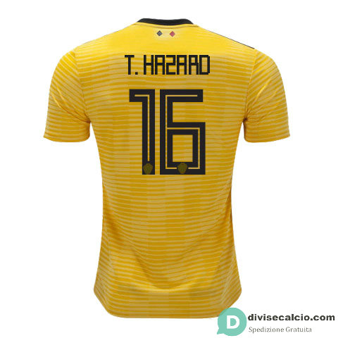 Maglia Belgio Gara Away 16#T.HAZARD 2018