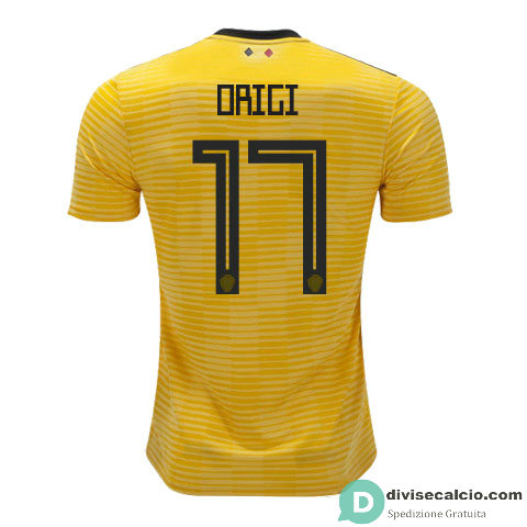 Maglia Belgio Gara Away 17#ORIGI 2018