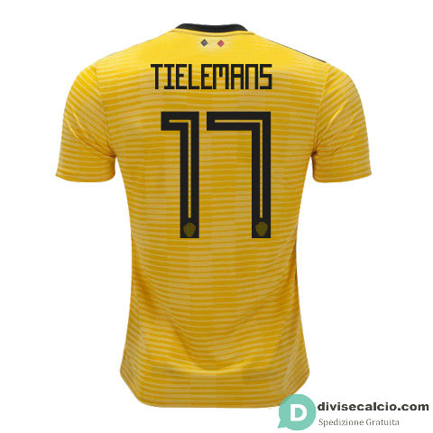 Maglia Belgio Gara Away 17#TIELEMANS 2018