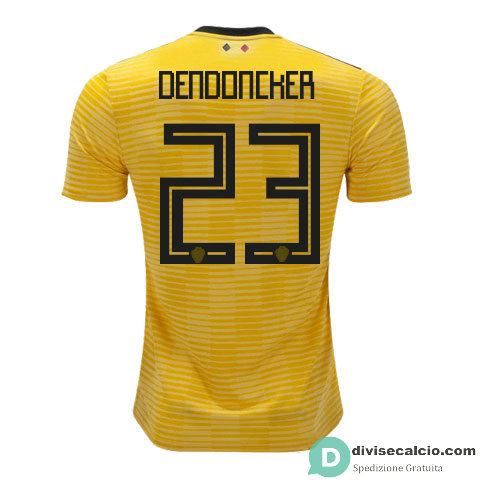 Maglia Belgio Gara Away 23#DENDONCKER 2018