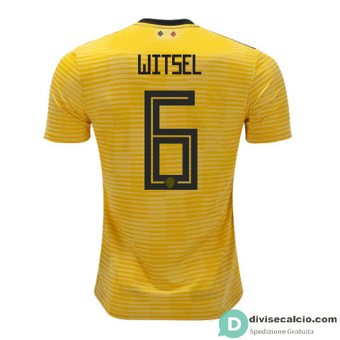 Maglia Belgio Gara Away 6#WITSEL 2018