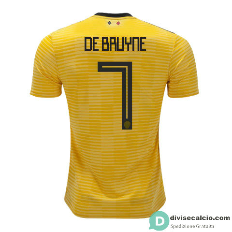 Maglia Belgio Gara Away 7#DE BRUYNE 2018