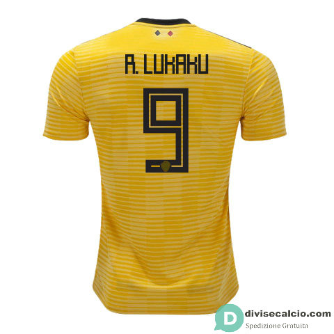 Maglia Belgio Gara Away 9#R.LUKAKU 2018