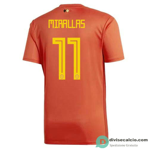 Maglia Belgio Gara Home 11#MIRALLAS 2018