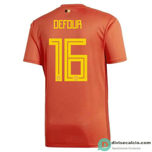 Maglia Belgio Gara Home 16#DEFOUR 2018