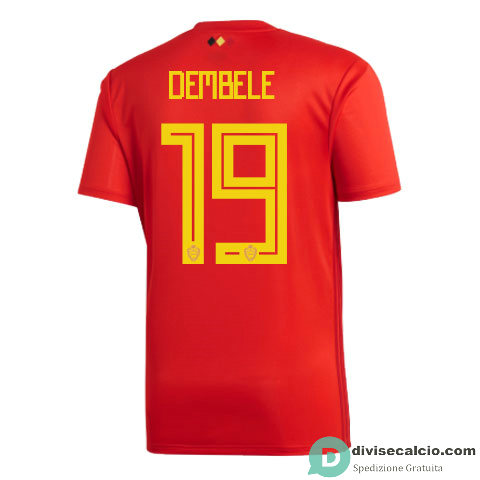 Maglia Belgio Gara Home 19#DEMBELE 2018