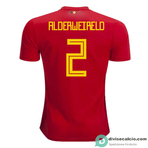 Maglia Belgio Gara Home 2#ALDERWEIRELD 2018