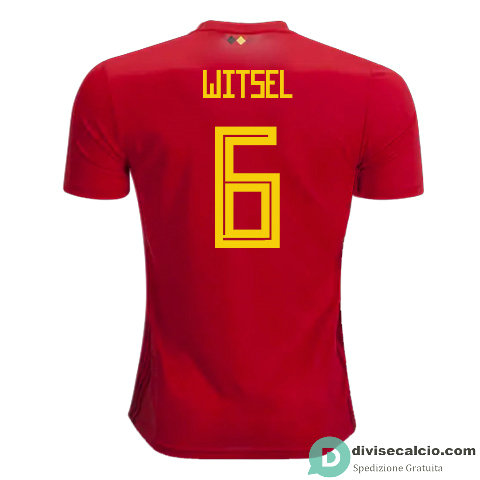 Maglia Belgio Gara Home 6#WITSEL 2018