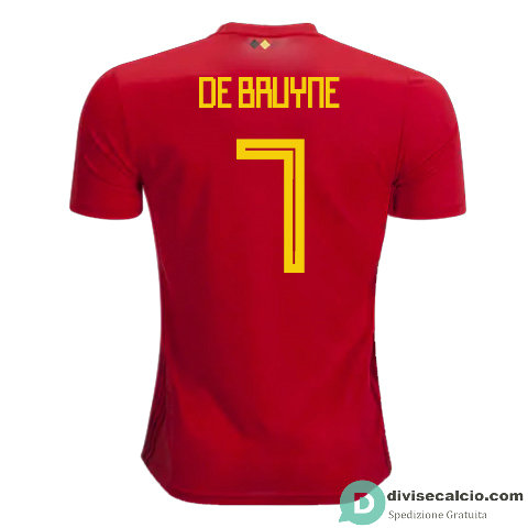 Maglia Belgio Gara Home 7#DE BRUYNE 2018