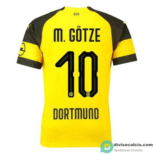 Maglia Borussia Dortmund Gara Home 10#M.GOTZE 2018-2019