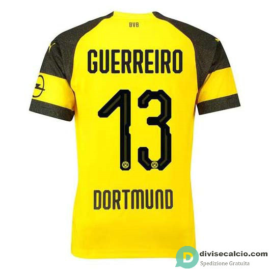 Maglia Borussia Dortmund Gara Home 13#GUERREIRO 2018-2019