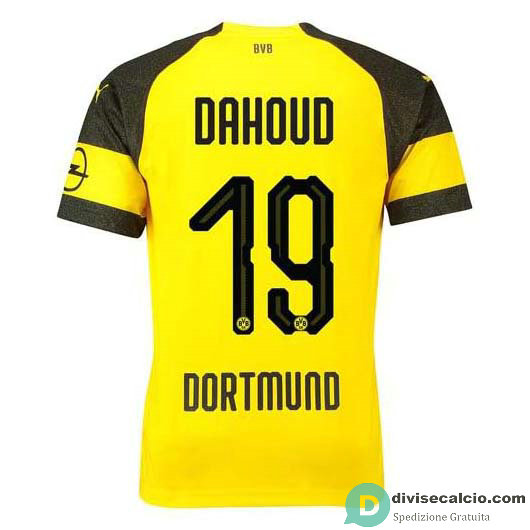 Maglia Borussia Dortmund Gara Home 19#DAHOUD 2018-2019