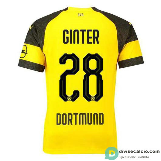 Maglia Borussia Dortmund Gara Home 28#GINTER 2018-2019