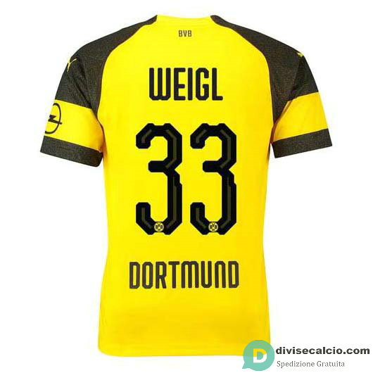 Maglia Borussia Dortmund Gara Home 33#WEIGL 2018-2019