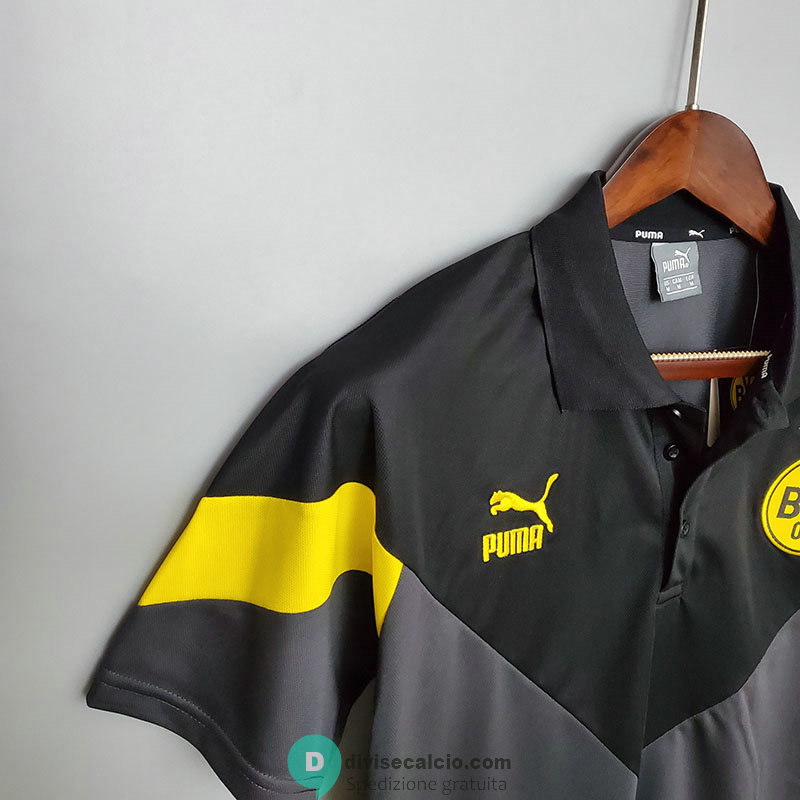 Maglia Borussia Dortmund Polo Black Grey 2020/2021