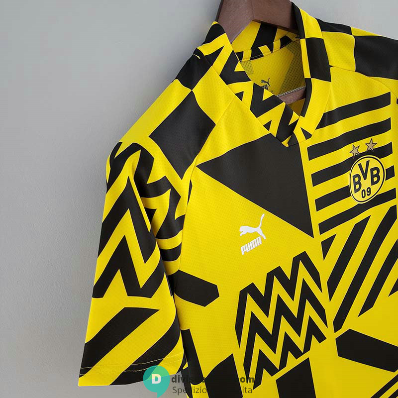 Maglia Borussia Dortmund Pre Match Yellow Black 2022/2023