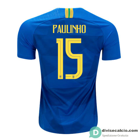 Maglia Brasile Gara Away 15#PAULINHO 2018