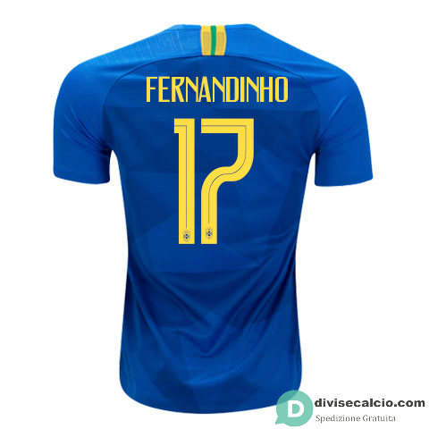 Maglia Brasile Gara Away 17#FERNANDINHO 2018